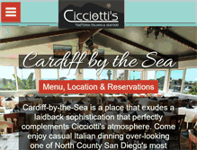 Tablet Screenshot of cicciottis.com